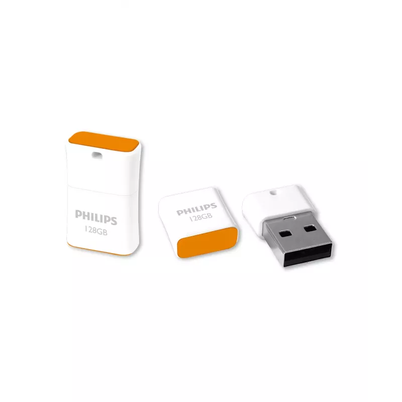 Philips Pico USB-Stick 128 GB USB Typ-A 2.0 Orange, Weiß