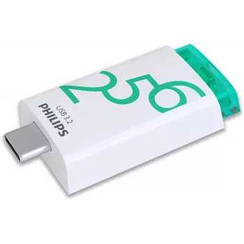 Philips USB 3.2 256 GB Click Series Gen 1 USB-C USB-Flash-Laufwerk USB Typ-A 3.2 Gen 1 (3.1 Gen 1) Weiß