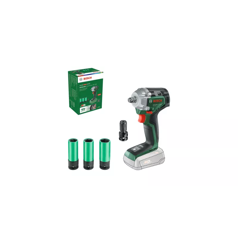 Bosch UniversalImpactDrive 18V-350 (Bare tool + Hex-Adapter + 3 Nüsse 17, 19, 21 mm)