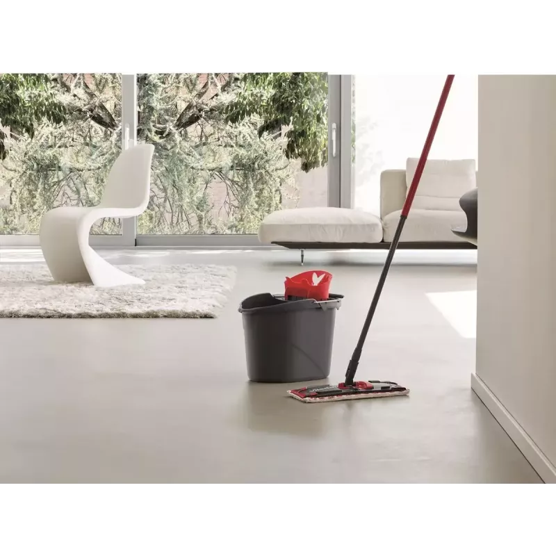 Wischsystem Vileda SuperMocio Revolution Eintank Schwarz Rot Weiß