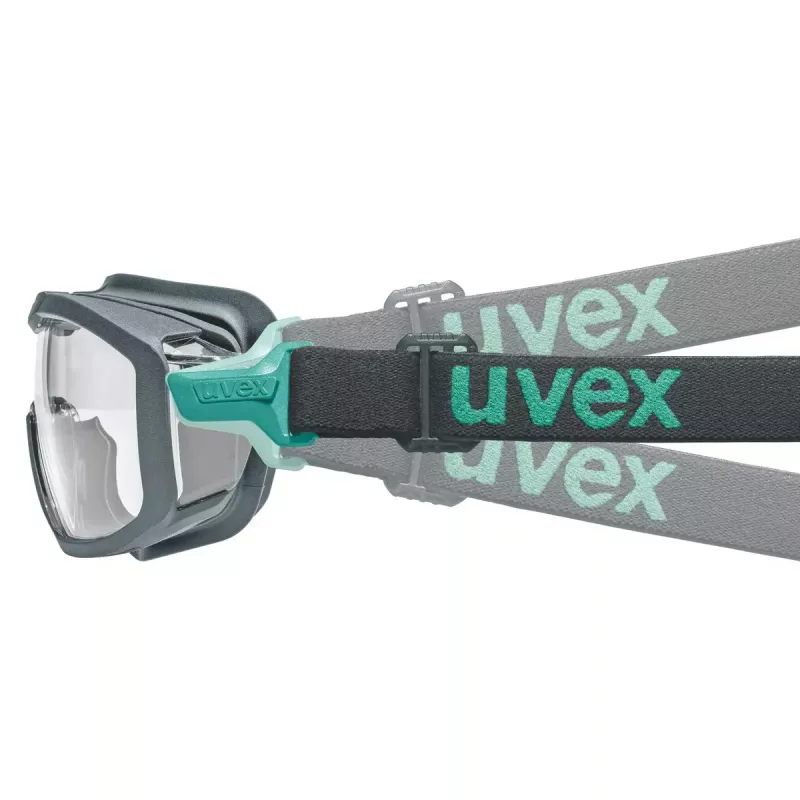 Sicherheitsbrille Uvex i-guard+ Polycarbonat Schwarz Blau Transparente Gläser