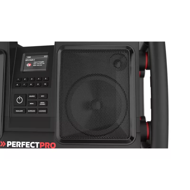 Tragbares Radio Perfectpro ROCKBULL DAB+ FM 50W 20h Akku