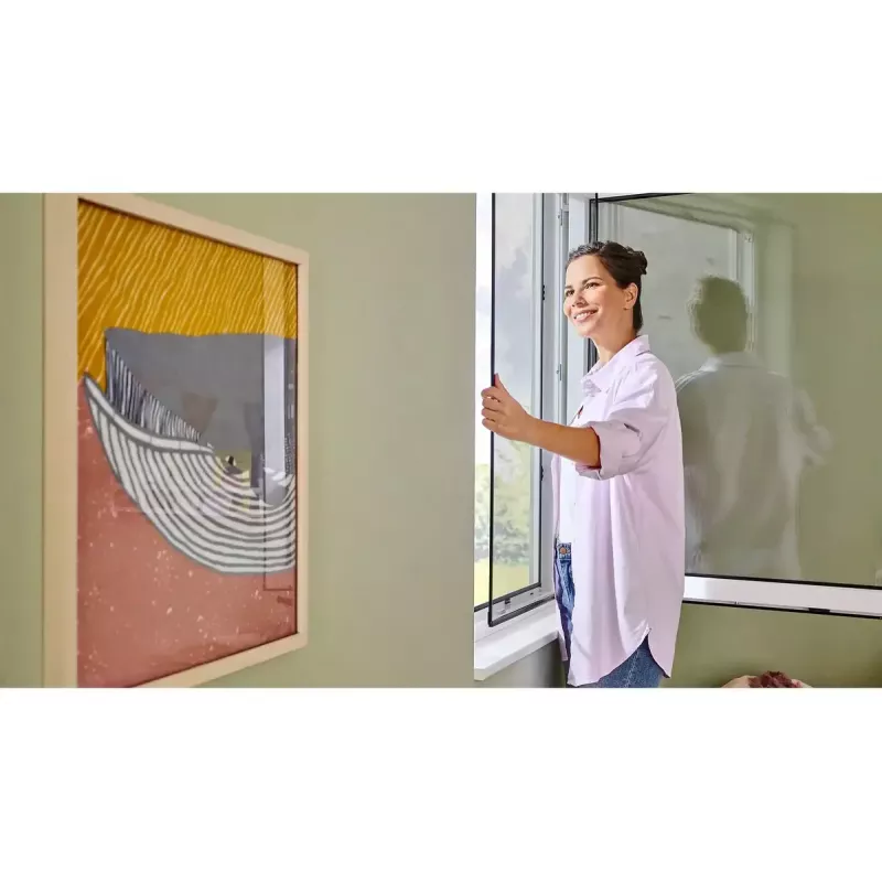 Moskitonetz Fenster TESA 55360-00001-00 Breite 1200 mm Höhe 1400 mm Anthrazit