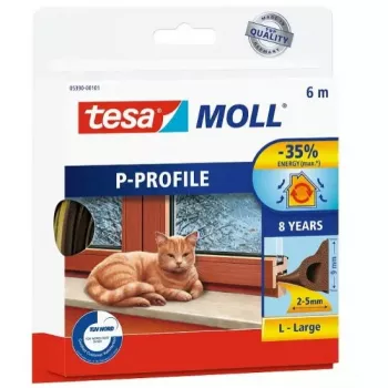 Dichtungsgummi TESA P-Profil 6 m Fensterdichtung Braun