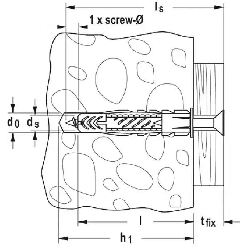 Universaldübel Fischer UX Grün 10 x 60 R