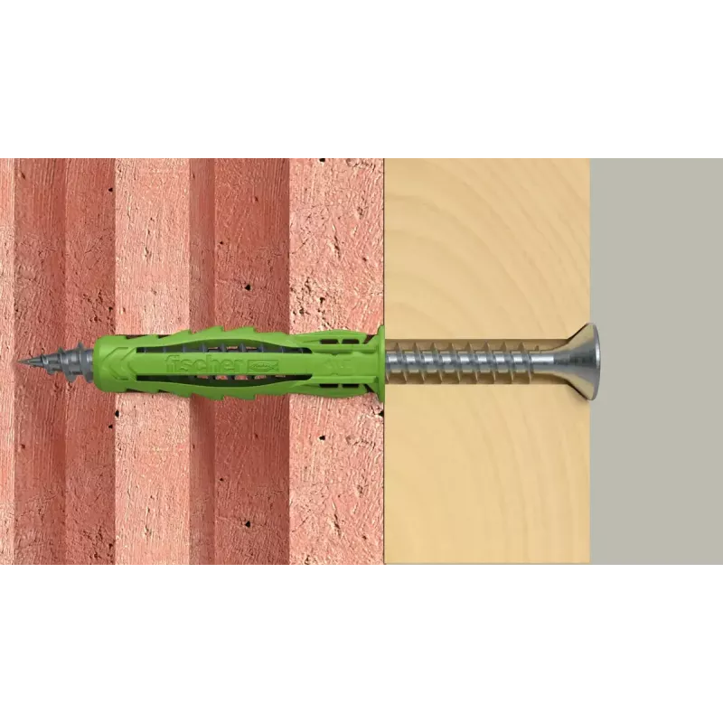 Schrauben- und Dübelset Fischer 567813 45 Stück Grün