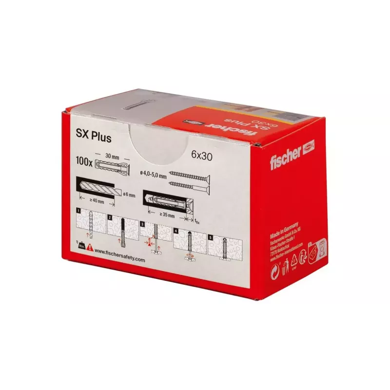 Fischer 568006 Expansionsdübel 30 mm Nylon 6 mm 100 Stück
