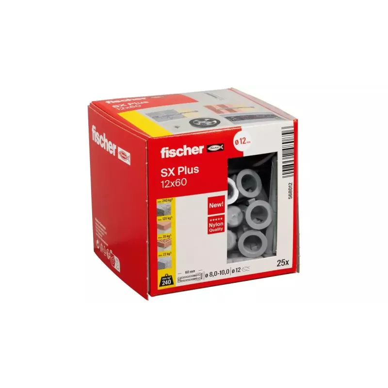 Expansionsdübel Fischer 568012 60 mm Nylon 25 Stück