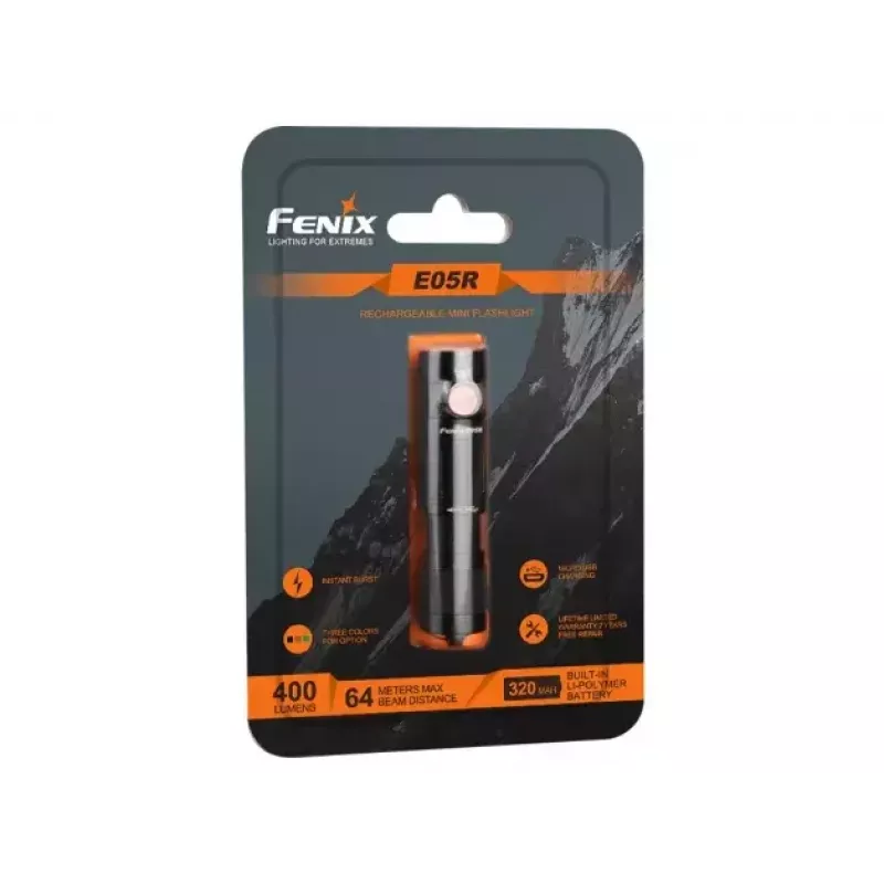 Fenix E05R Taschenlampe Schwarz Hand-Taschenlampe LED Duraluminium IP68 30h
