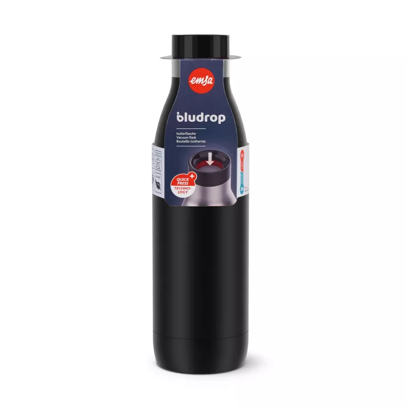 EMSA Bludrop Color N31109 Täglicher Gebrauch 700 ml Edelstahl Schwarz