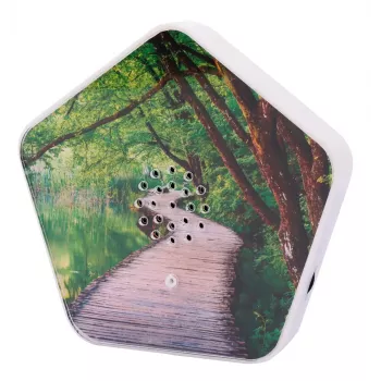Klangerzeuger Olympia Sounds of Nature, weiß, kompakte Abmessungen 135×30×130 mm