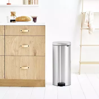 Pedal Bin Brabantia newIcon Rund gebürsteter Stahl Durchmesser 30 cm