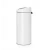 Touch Bin Brabantia 30L Rund Kunststoff Edelstahl Weiß