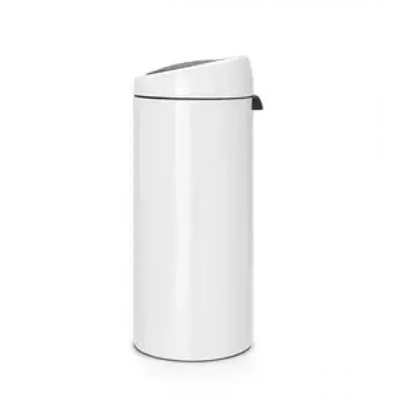 Touch Bin Brabantia 30L Rund Kunststoff Edelstahl Weiß