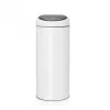Touch Bin Brabantia 30L Rund Kunststoff Edelstahl Weiß