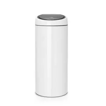 Touch Bin Brabantia 30L Rund Kunststoff Edelstahl Weiß