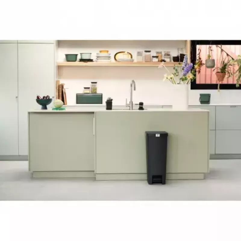 Brabantia Abfalleimer 40L Ecke Grau 800023