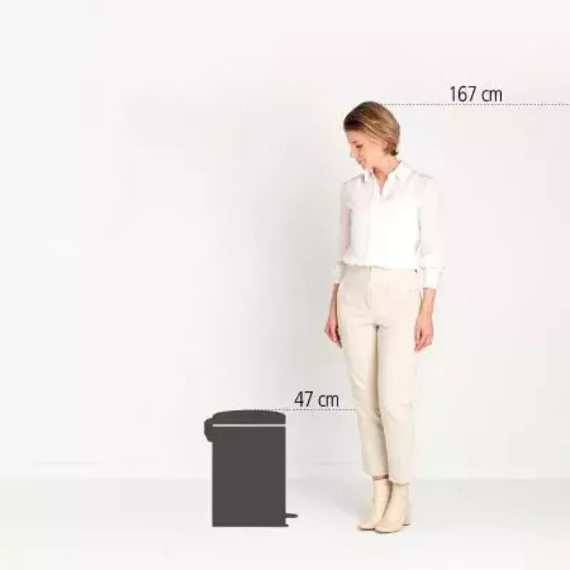 Brabantia NewIcon 20 L Runder Beiger Abfalleimer