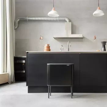 Mülleimer Brabantia 316067 33L Rechteckig Edelstahl Schwarz