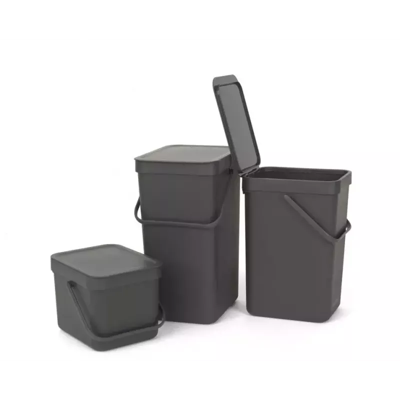 Mülleimer Brabantia 109966 16L Rechteckig Grau