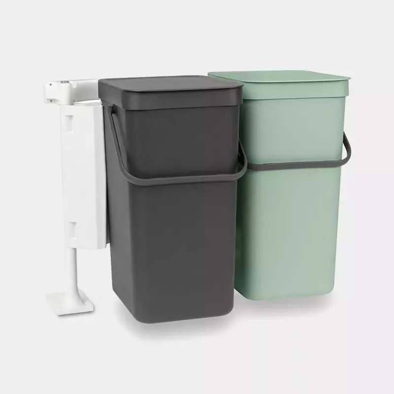 Brabantia Sort & Go Rechteckig Kunststoff Grün Grau Breite 520 mm Tiefe 370 mm Höhe 430 mm