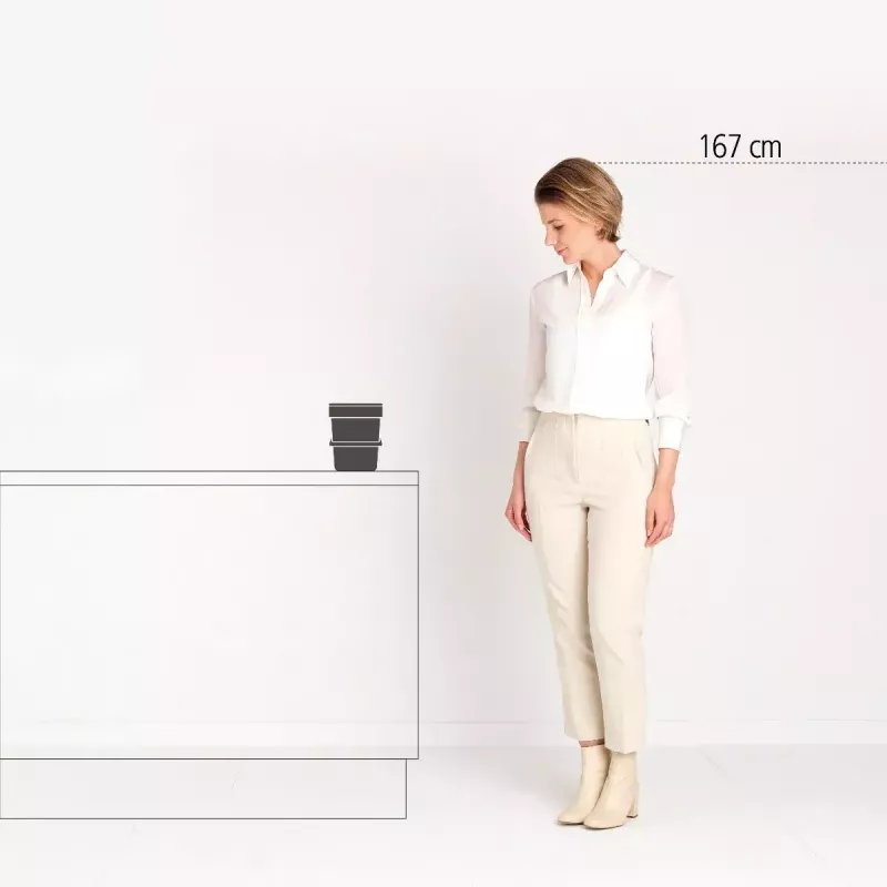 Abfallbehälter Brabantia Sort & Go 3 L Grün Breite 188 mm Tiefe 139 mm Höhe 181 mm