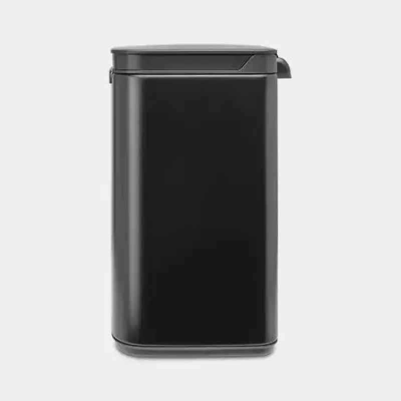 Abfalleimer Brabantia Bo 4 L rechteckig, Stahlgehäuse, schwarz, 200×172×272 mm