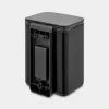 Abfalleimer Brabantia Bo 4 L rechteckig, Stahlgehäuse, schwarz, 200×172×272 mm