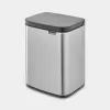 Abfalleimer Brabantia Bo 4 L rechteckig Stahl schwarz 22 28 49