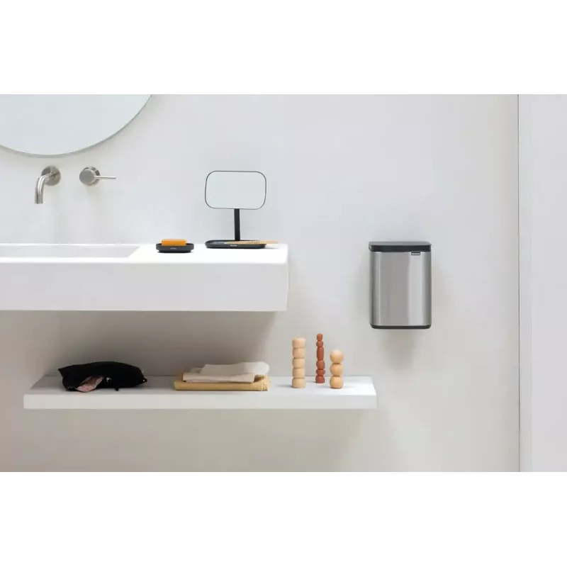 Abfalleimer Brabantia Bo 4 L rechteckig Stahl schwarz 22 28 49