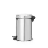 Treteimer Brabantia newIcon Rund Edelstahl gebürstet