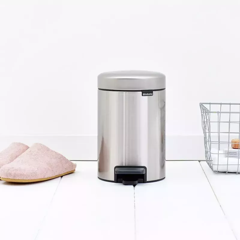 Treteimer Brabantia newIcon Rund Edelstahl gebürstet