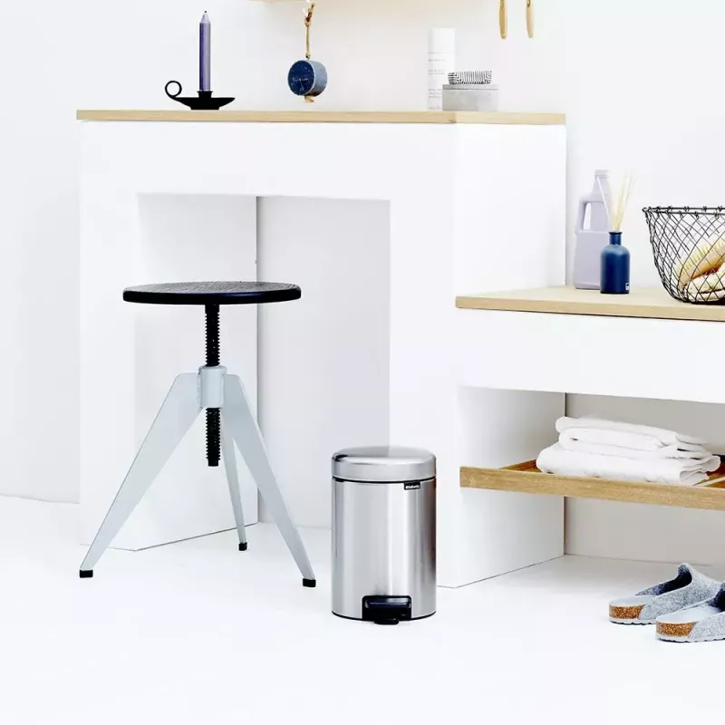 Treteimer Brabantia newIcon Rund Edelstahl gebürstet