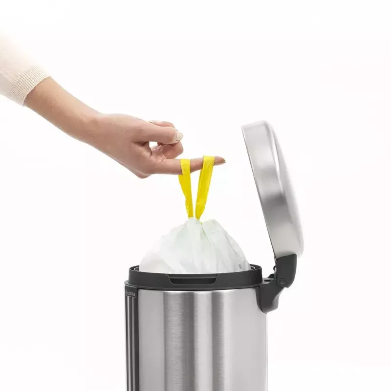 Treteimer Brabantia newIcon Rund Edelstahl gebürstet