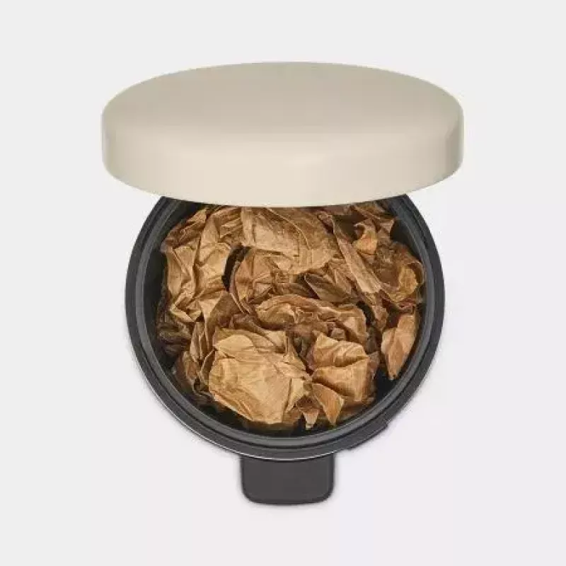 Brabantia NewIcon 5 L Runder beiger Abfalleimer