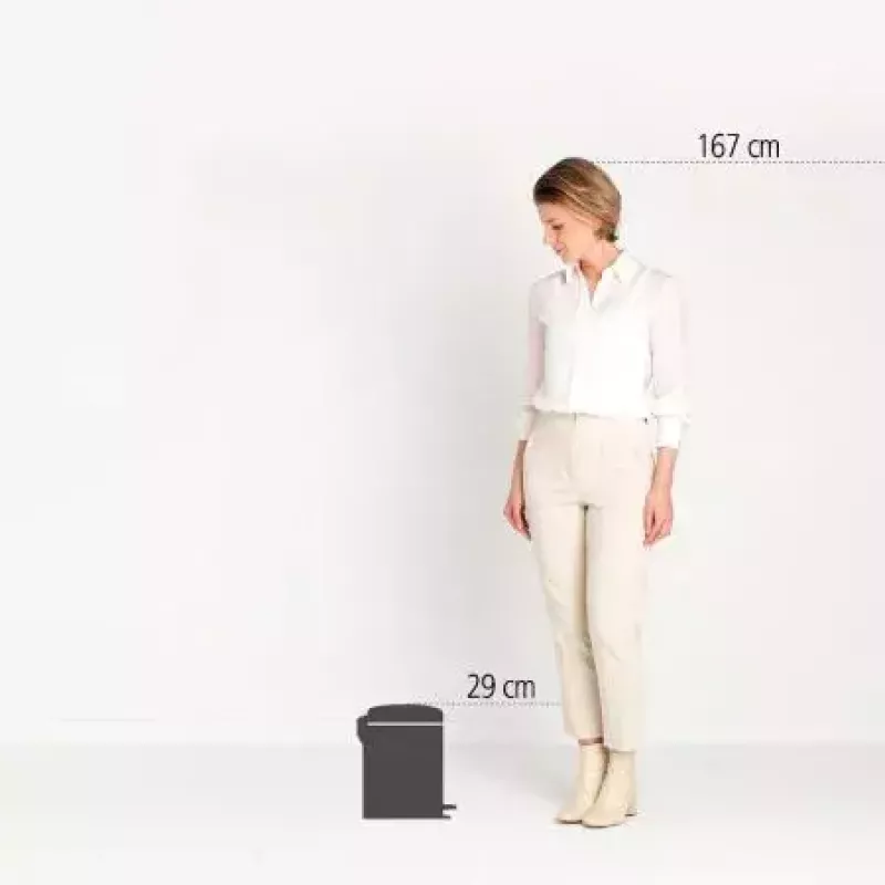 Brabantia NewIcon 5 L Runder beiger Abfalleimer