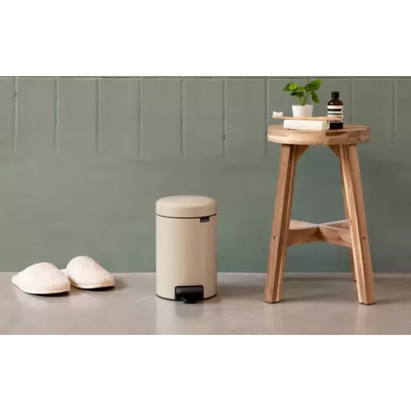 Brabantia NewIcon 5 L Runder beiger Abfalleimer