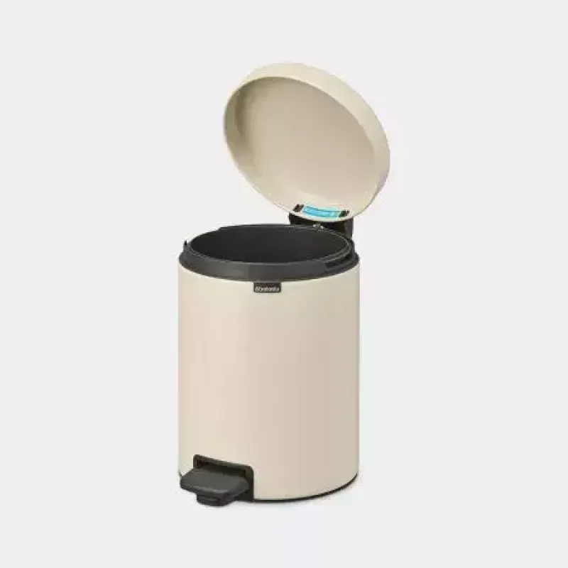 Brabantia NewIcon 5 L Runder beiger Abfalleimer