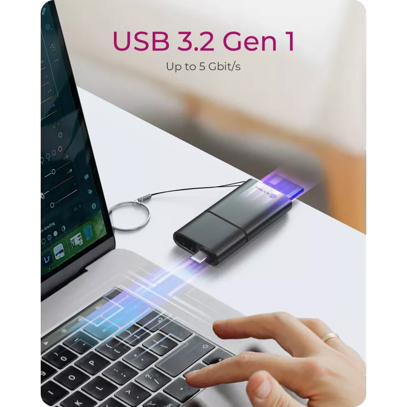 ICY BOX 2-in-1 Kartenleser über USB Type-A & USB Type-C Schnittstelle