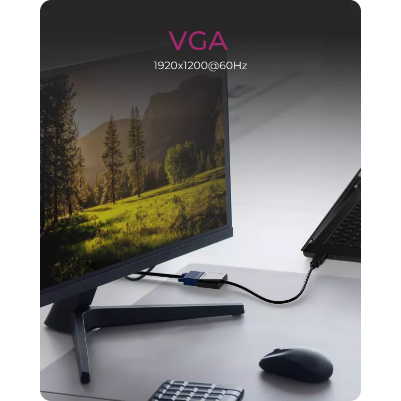 HDMI-zu-VGA-Adapter IcyBox IB-AC502a — HDMI A (Stecker) auf VGA (Buchse) Adapter