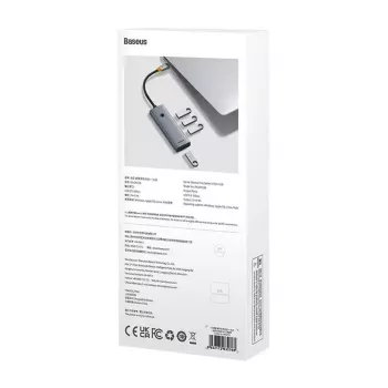 Baseus 4in1 Hub UltraJoy USB-C auf USB 3.0 Grau Kabel