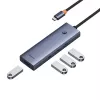 Baseus 4in1 Hub UltraJoy USB-C auf USB 3.0 Grau Kabel