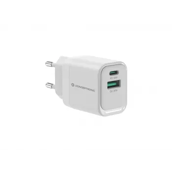 Conceptronic ALTHEA19W33 2-Port 33W GaN USB PD Ladegerät, USB-C x 1, USB-A x 1, QC 3.0, PPS, PD 3.0