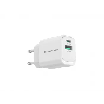 Conceptronic ALTHEA19W33 2-Port 33W GaN USB PD Ladegerät, USB-C x 1, USB-A x 1, QC 3.0, PPS, PD 3.0