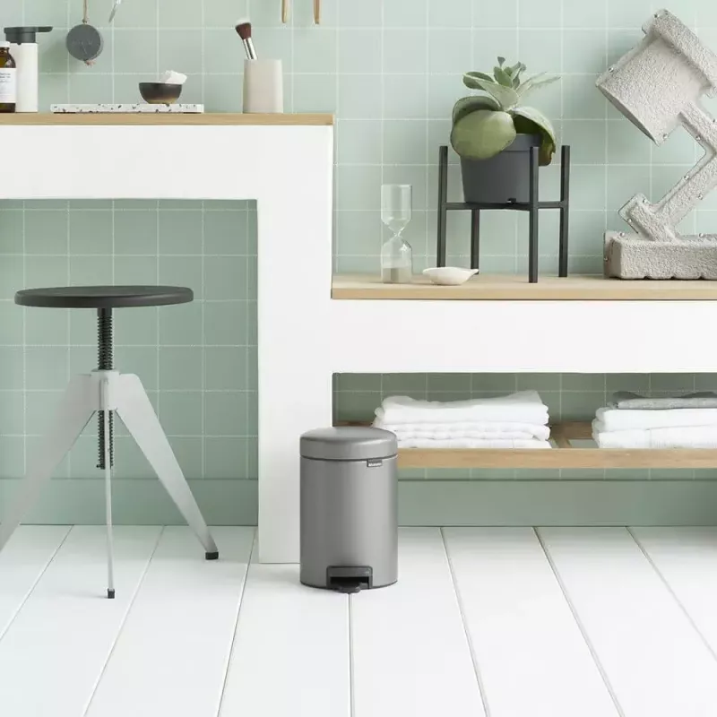 Mülleimer Brabantia 113246 3 L Rund Platin