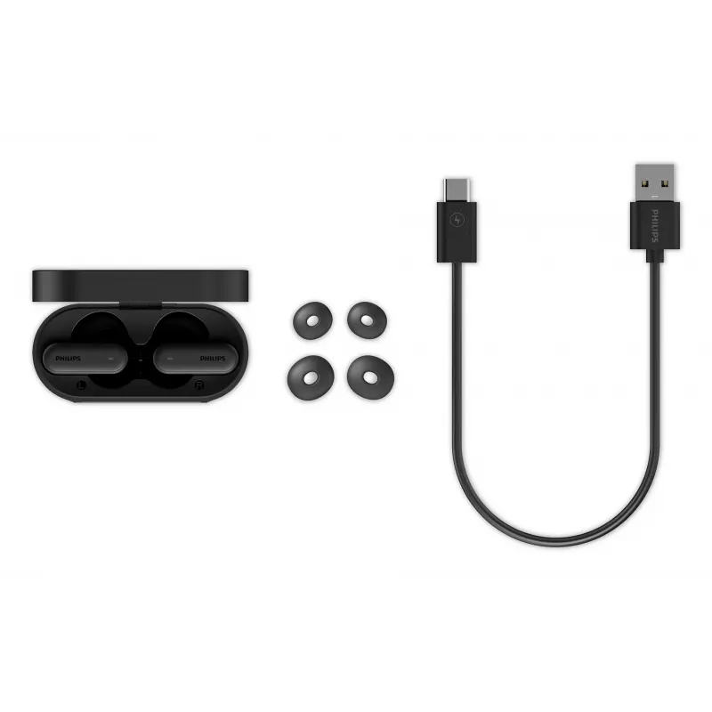 Headset Philips TAT6000BK/00 True Wireless Stereo (TWS) Bluetooth In-ear, 20–20000 Hz, 10 m, Schwarz