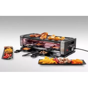Raclette-Grill Unold Delice Basic 1200 W 8 Personen Schwarz Edelstahl