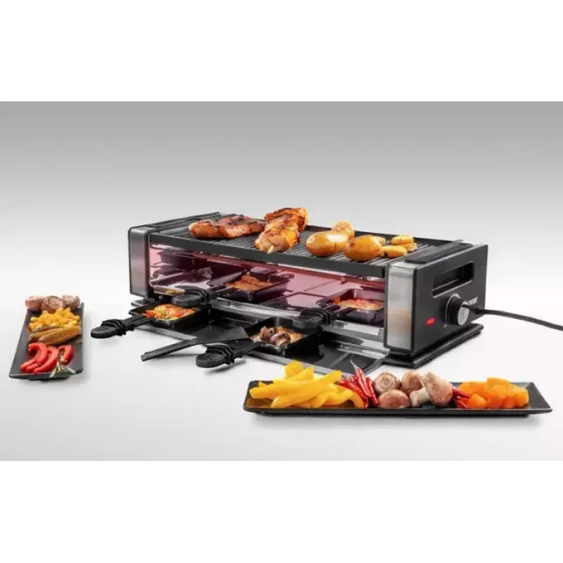 Raclette-Grill Unold Delice Basic 1200 W 8 Personen Schwarz Edelstahl