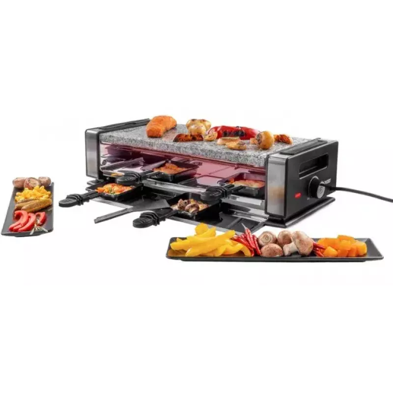 Raclette-Grill Unold Delice Basic 1200 W 8 Personen Schwarz Edelstahl