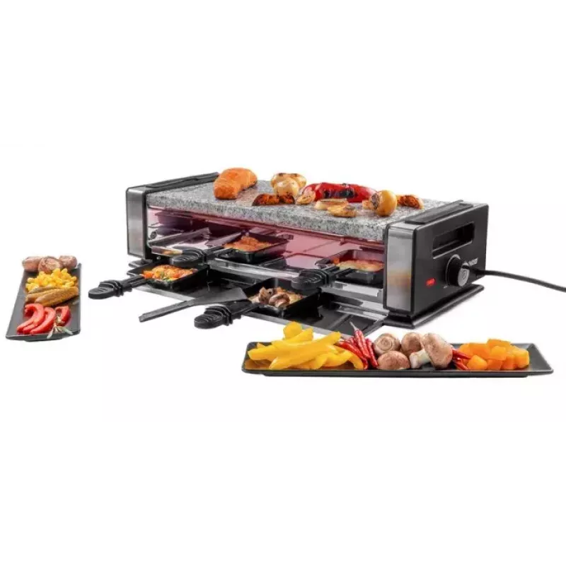 Raclette-Grill Unold Delice Basic 1200 W 8 Personen Schwarz Edelstahl